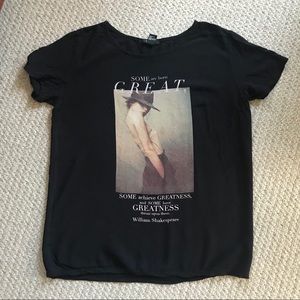 F21 Oversize Tissue Graphic Tee